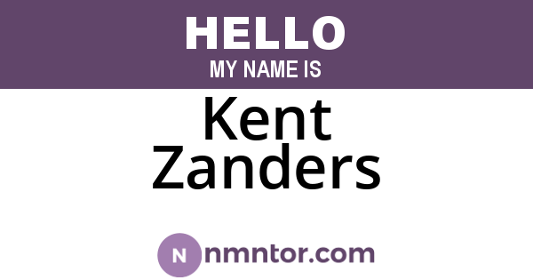 Kent Zanders