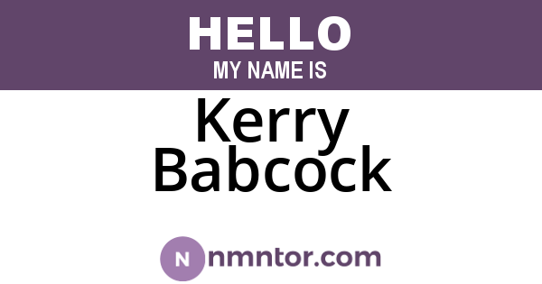 Kerry Babcock