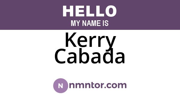 Kerry Cabada