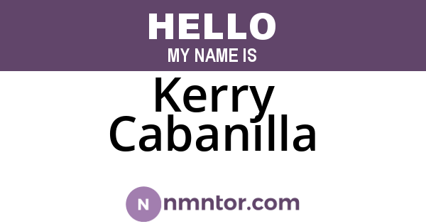 Kerry Cabanilla