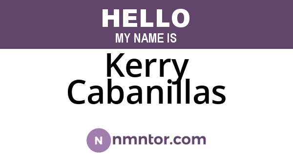 Kerry Cabanillas