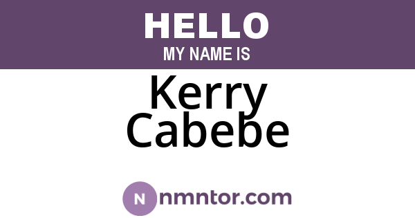 Kerry Cabebe