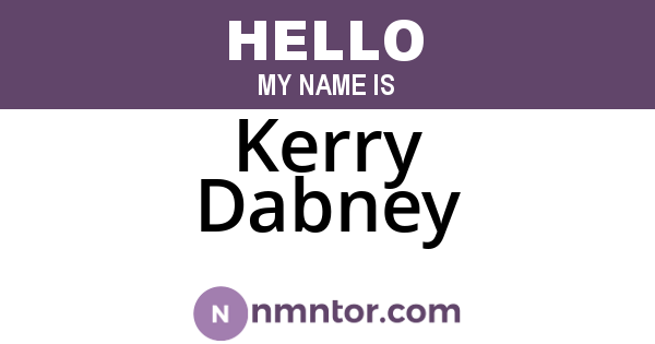 Kerry Dabney