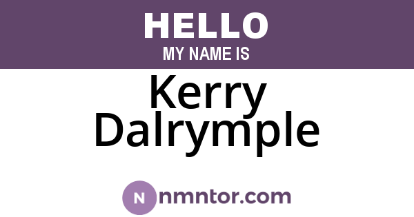 Kerry Dalrymple