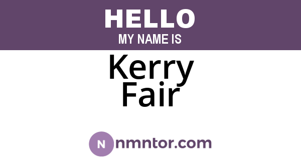 Kerry Fair