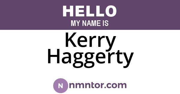 Kerry Haggerty