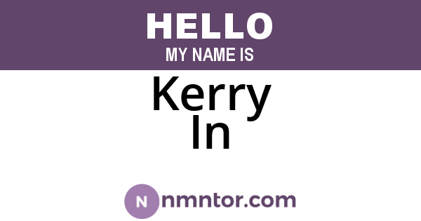 Kerry In