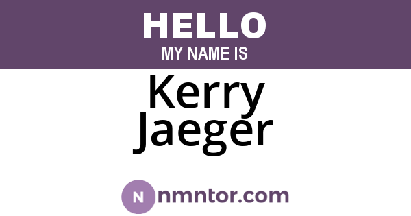 Kerry Jaeger