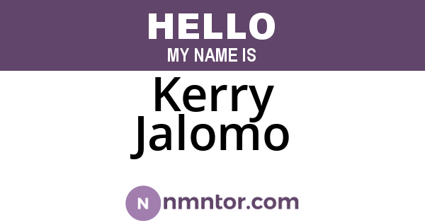 Kerry Jalomo