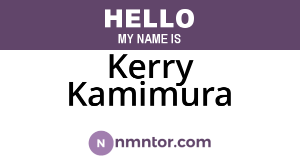 Kerry Kamimura