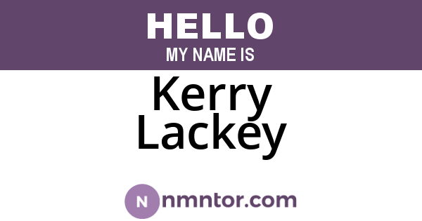 Kerry Lackey