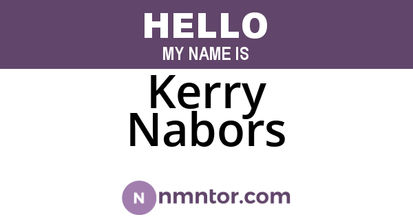Kerry Nabors