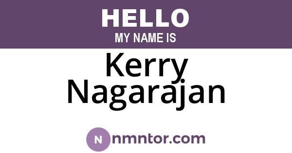 Kerry Nagarajan