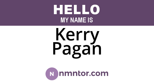 Kerry Pagan