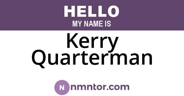 Kerry Quarterman