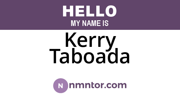 Kerry Taboada