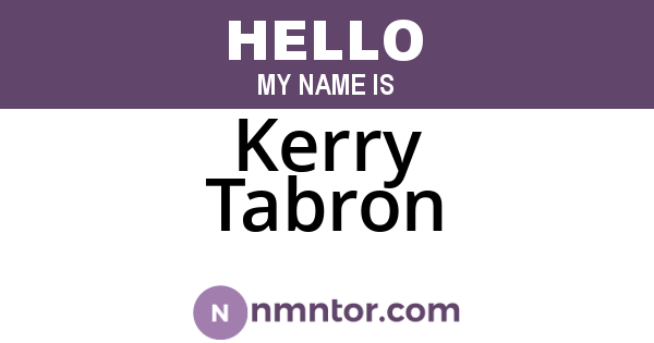 Kerry Tabron