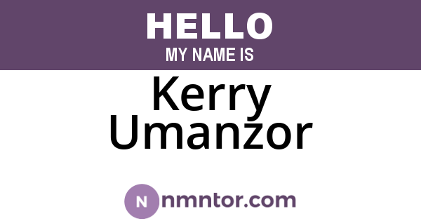 Kerry Umanzor