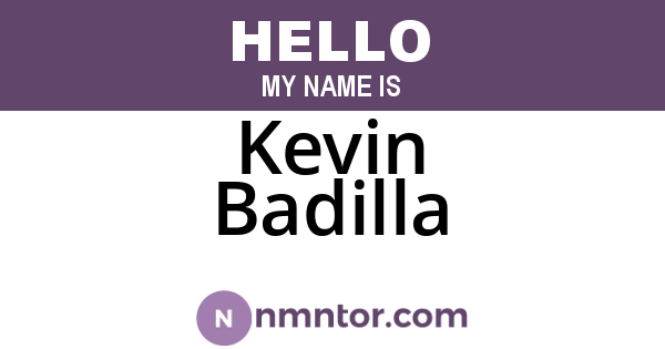 Kevin Badilla