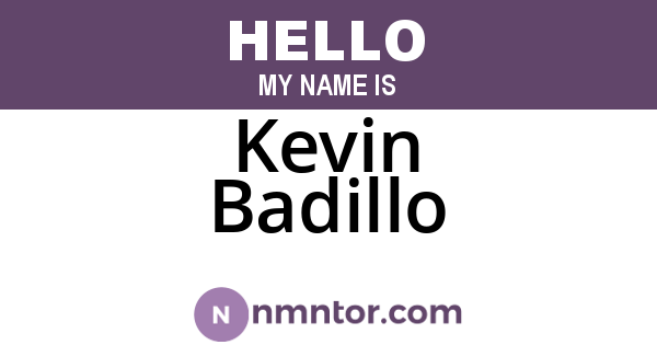 Kevin Badillo