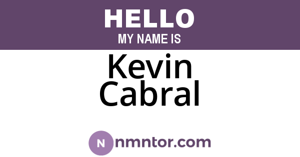 Kevin Cabral