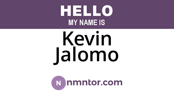 Kevin Jalomo