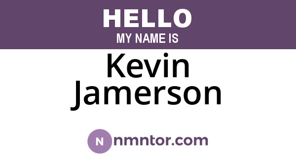 Kevin Jamerson