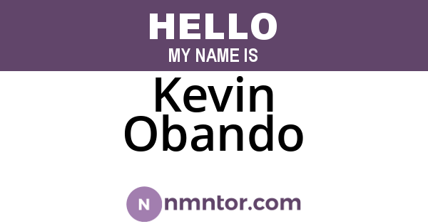 Kevin Obando