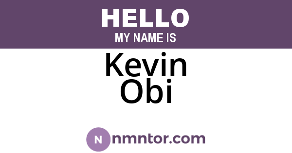 Kevin Obi