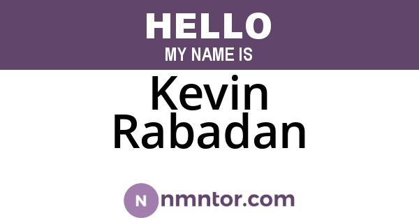 Kevin Rabadan