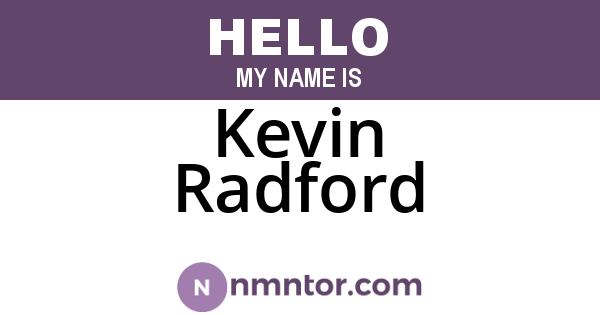 Kevin Radford