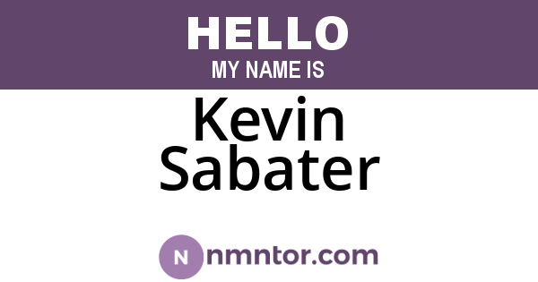 Kevin Sabater
