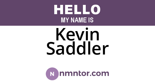 Kevin Saddler