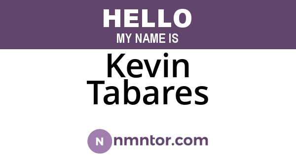 Kevin Tabares
