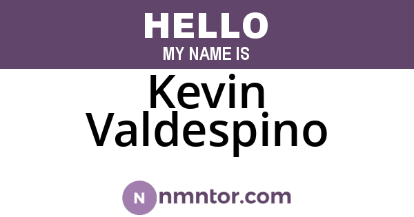 Kevin Valdespino