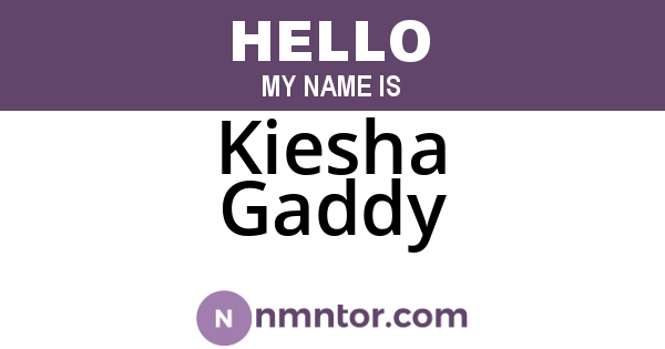 Kiesha Gaddy