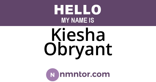 Kiesha Obryant
