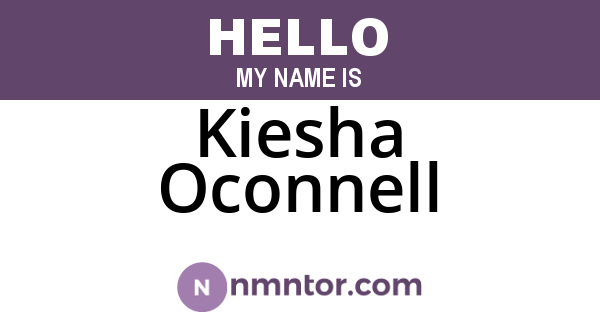 Kiesha Oconnell