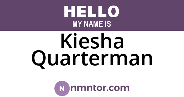 Kiesha Quarterman