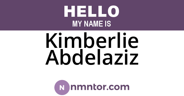 Kimberlie Abdelaziz
