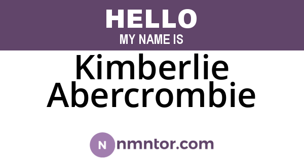 Kimberlie Abercrombie
