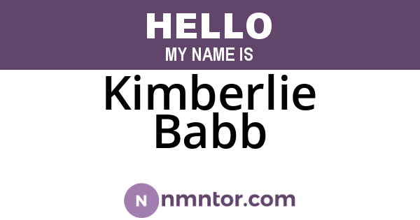 Kimberlie Babb