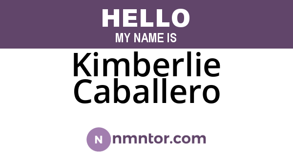 Kimberlie Caballero