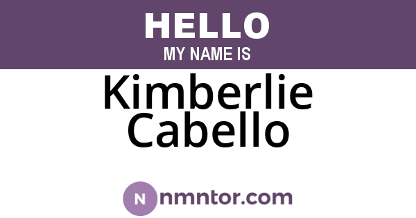 Kimberlie Cabello