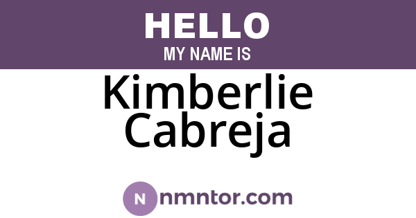 Kimberlie Cabreja