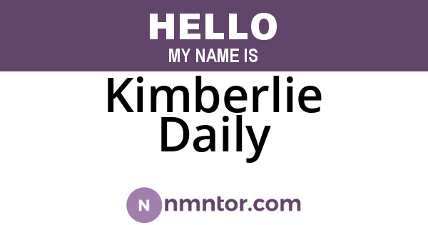 Kimberlie Daily