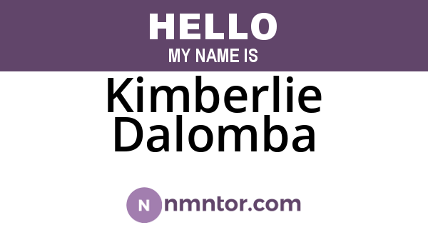 Kimberlie Dalomba