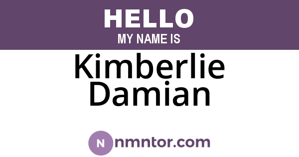 Kimberlie Damian