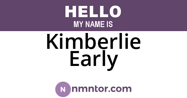 Kimberlie Early