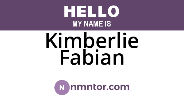Kimberlie Fabian